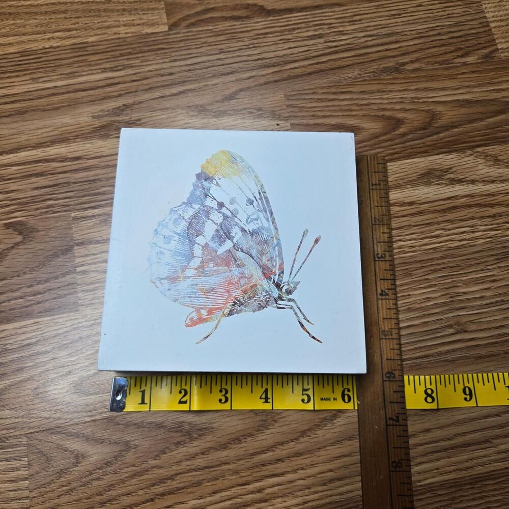 Multi Colored Butterfly Wall Decor Tile